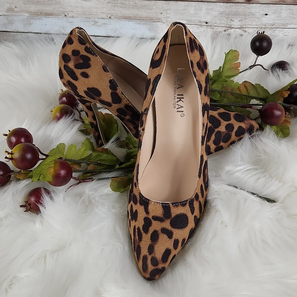 LALA IKAI, Brown Leopard heels, Size 37 - Picture 2 of 9